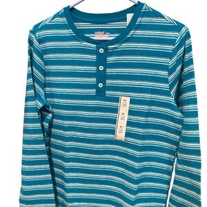 Blue Striped Kids Long Sleeve Shirt